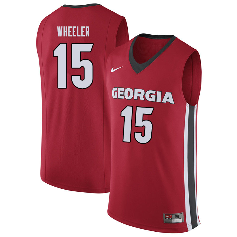 Georgia Bulldogs #15 Sahvir Wheeler Georgina Bulldogs College Basketball Jerseys Sale-Red